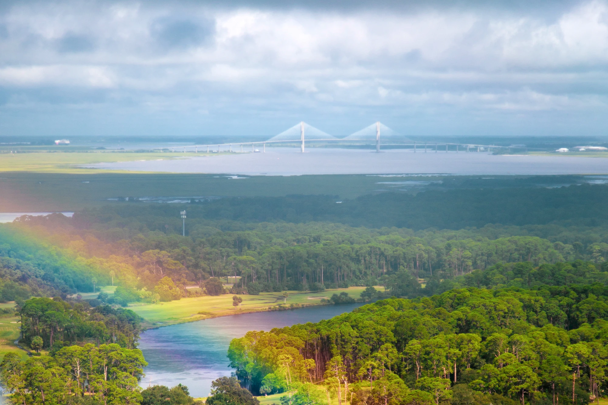 Sidney Lanier Bridge at Jekyll Island, St Simons Island, GA